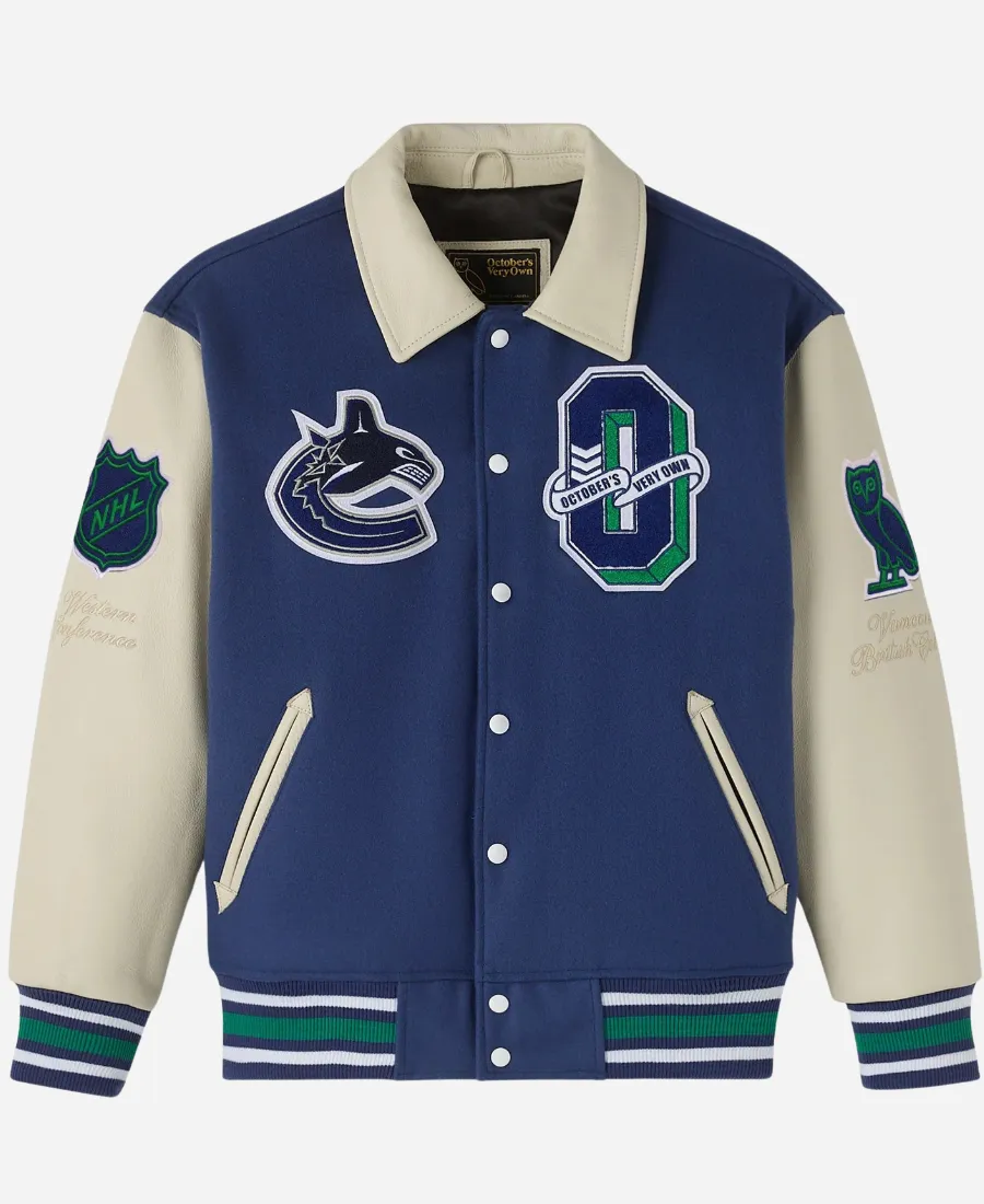 OVO Vancouver Canucks Varsity Jacket OVO Vancouver Canucks Varsity Jacket