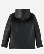 OVO x Bape Snowboard Black Faux Leather Jacket