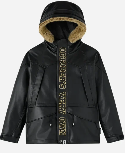 OVO x Bape Snowboard Faux Leather Jacket