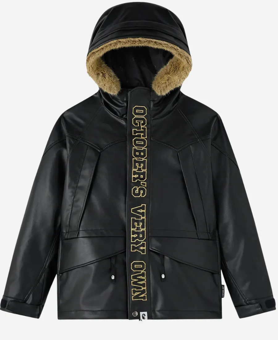 OVO x Bape Snowboard Faux Leather Jacket OVO x Bape Snowboard Faux Leather Jacket