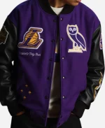OVO x NBA LA Lakers Purple Varsity Jacket