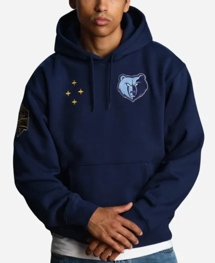 OVO x NBA Memphis Grizzlies Navy Blue Hoodie