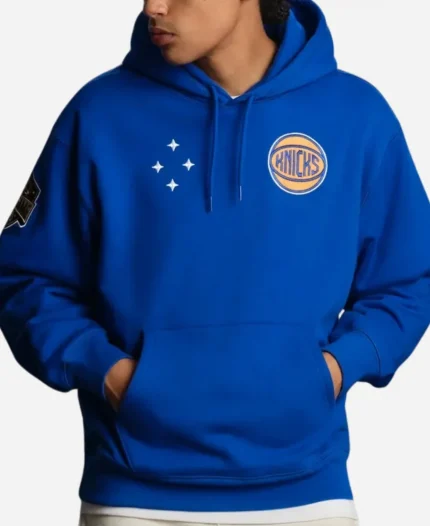OVO x NBA New York Knicks Blue Hoodie