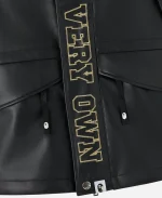 October's Very Own OVO x Bape Snowboard Faux Leather Jacket - Black