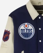 October's Very Own OVO x NHL Edmonton Oilers Varsity Jacket