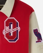 October's Very Own OVO x NHL Montreal Canadiens Red Varsity Jacket