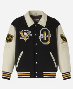 October's Very Own OVO x NHL Pittsburgh Penguins Black Varsity Jacket