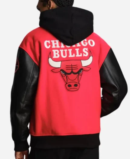 October's Very Own x NBA Chicago Bulls Red Varsity Jacket