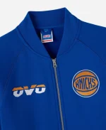 Octobers Very Own x NBA New York Knicks Heavyweight Blue Full-Zip Jacket
