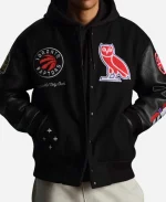 October's Very Own x Toronto Raptors Black Varsity  Jacket