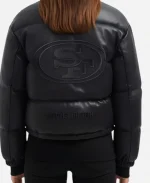 Off-Season x NFL San Francisco 49ers Faux Leather Puffer Jacket - Black