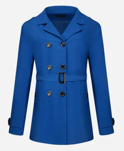 Overcoat Double Breasted Notch Lapel Trench Coat