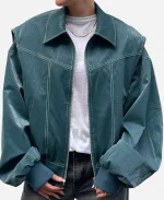 Oversized Contrast Stitch Jacket