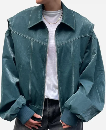 Oversized Contrast Stitch Jacket