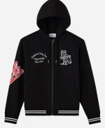 Owls Starling OVO Black Varsity Full-Zip Hoodie