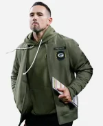 Packers 2025 Matt LaFleur Salute To Service Olive Green Jacket