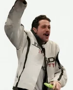 Peter Michael Davidson WWE Monday Night RAW 2025 White Leather Jacket