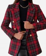 Plaid Christmas Blazer