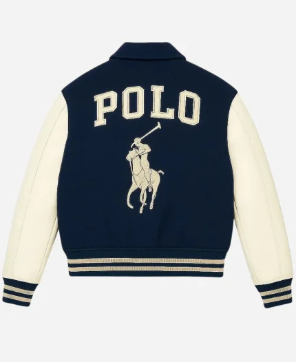 Polo Ralph Lauren Equestrian Rider Embroidery Vintage Wool Varsity Jacket