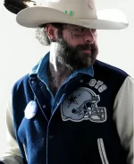 Post Malone Thanksgiving Red Kettle Kickoff 2025 Dallas Cowboys Varsity Jacket