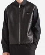 Prada Re-Nylon Leather Jacket