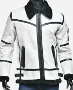 RAF B3 Flight Aviator White Bomber Jacket