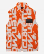 REISS x Mclaren F1 Bambridge Zip-Through Orange & White Fleece Gilet