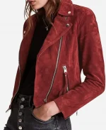 Rachel Hilson Love Victor  Season 03 Mia Brooks Biker Suede Jacket