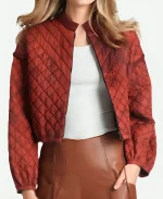 Rachel Hilson Love, Victor Season 03 TV Series Mia Brooks Quilted Red Jacket