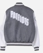 Rob Gronkowski CNCPTS x New England Patriots Grey & White Varsity Jacket