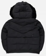 Rockstar Langston Puffer Fur Hooded Jacket - Black