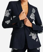 Ruby Marino Electric Bloom S01 Rose Denim Blazer