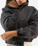 Scuffers Denim Dark Work Jacket - Charcoal Grey