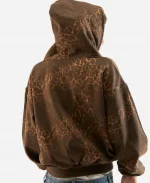 Scuffers Scuff Leopard Print Brown Zipper Hoodie