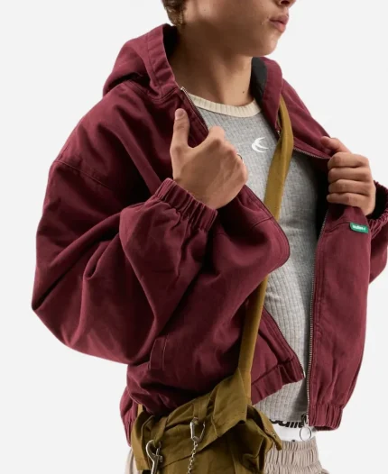 Scuffers Stained Burgundy Work Jacket