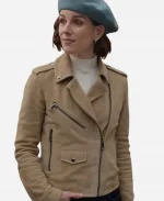 Shenae Grimes-Beech Movie Love Of The Irish 2025 Suede Leather Jacket