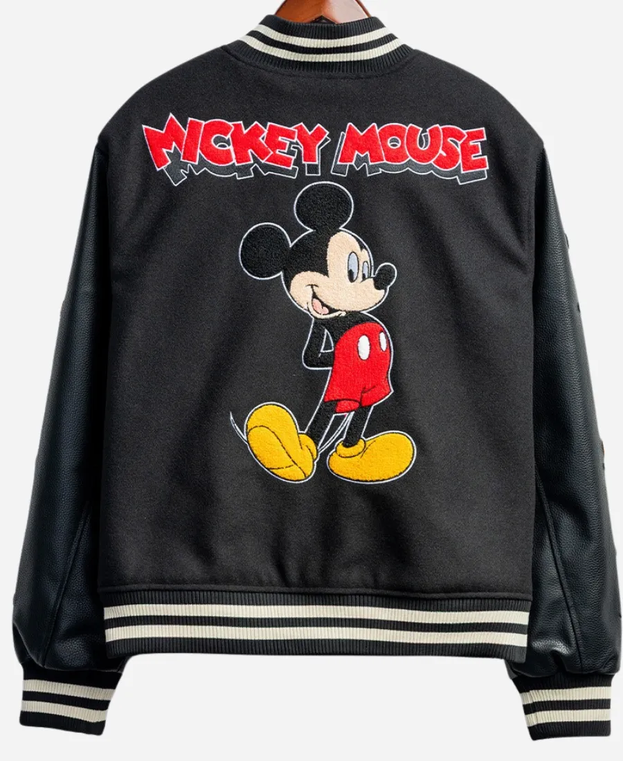 Shoe Palace x Disney's Mickey & Friends Mickey Mouse Icon Black Varsity Jacket Shoe Palace x Disney's Mickey & Friends Mickey Mouse Icon Black Varsity Jacket