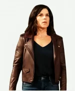Sophia Bush Love, Victor TV Series Veronica Brown Biker Leather Jacket