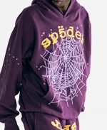 Sp5der Star OG Web V2 Hoodie - Purple