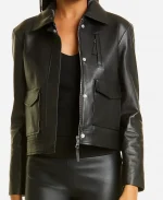 Supinder Wraich TV Series Allegiance 2024 Sabrina Sohal Leather Jacket - Black