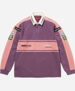 Supreme Chest Stripe Rugby Purple Pink Jacket