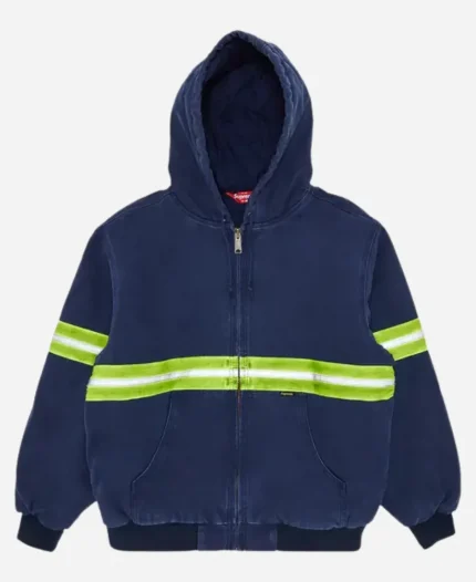 Supreme Reflective Stripe Hooded Work Jacket