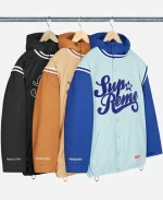 Supreme x Mitchell & Ness Quilted Sports Jacket - Black , Tan & Blue
