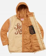Supreme x Mitchell & Ness Quilted Sports Tan Jacket