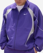 Supreme x Nike Mesh Panelling Purple Track Jacket