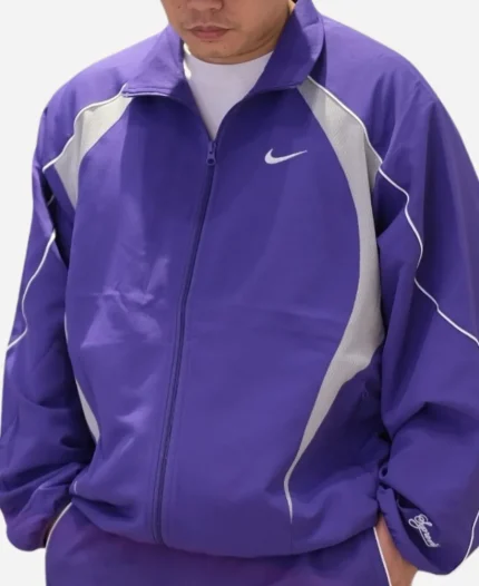 Supreme x Nike Mesh Panelling Purple Track Jacket