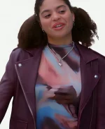 Symera Jackson Electric Bloom Burgundy Leather Jacket