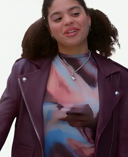 Symera Jackson Electric Bloom Burgundy Leather Jacket