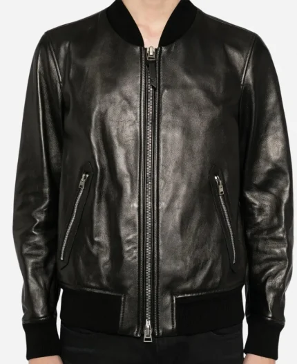 TOM FORD Leather Bomber Jacket