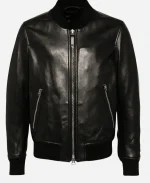 TOM FORD Leather Bomber Jacket - Black